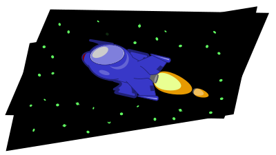 Put put put rocket clipart
