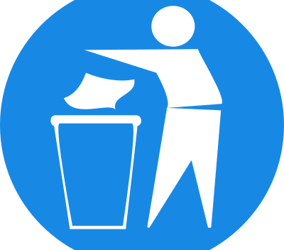 Put Rubbish in Bin Signs 2 clipart