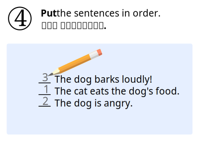 Put The Sentences In Order clipart