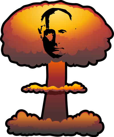 Putin Threatens Nuclear War clipart