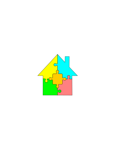 Puzzle-house clipart