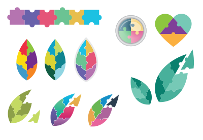 Puzzle Leaf clipart