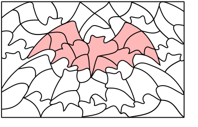 Puzzle picture bat clipart