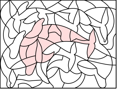 Puzzle picture dolphin clipart