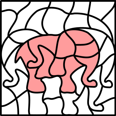 Puzzle picture elefant clipart