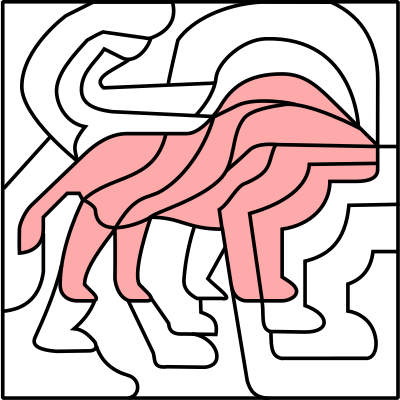 Puzzle picture lion clipart