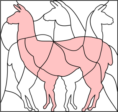 Puzzle picture llama clipart