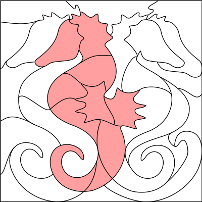 Puzzle picture seahorse clipart