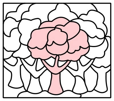 Puzzle picture tree clipart
