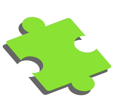 Puzzle Piece Green clipart