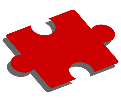 Puzzle Piece Red clipart