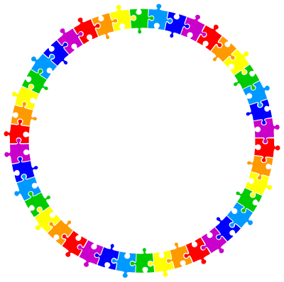 Puzzle Pieces Frame clipart