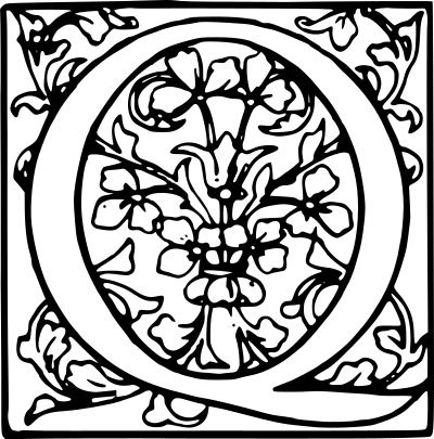 Q Dropcap clipart