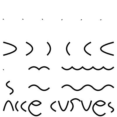 Quadratic Bezier Curves: Symmetrical - SVG Optimization 03 clipart