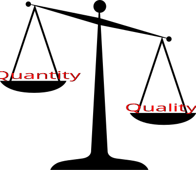Quality vs Quantity clipart