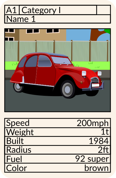 Quartets Playing Cards Example clipart