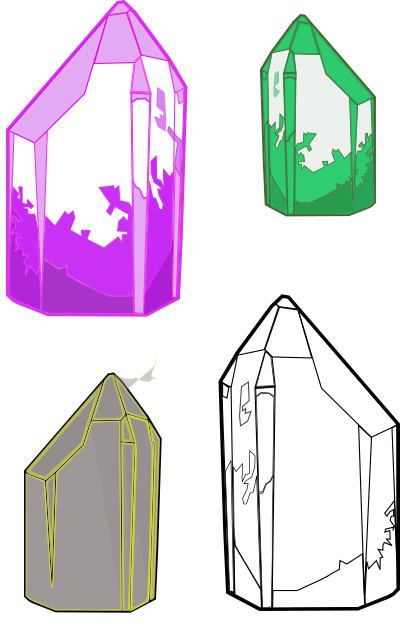 Quartz Crystals clipart
