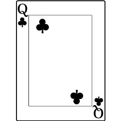 Queen of Clubs clipart