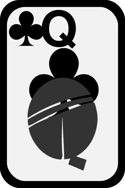 Queen of Clubs clipart