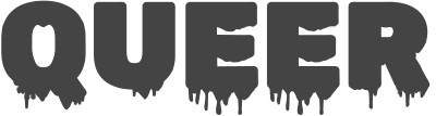 Queer in LGBTQ pride graffiti effect clipart