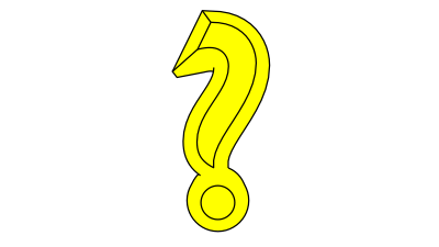 Question mark direct front view clipart