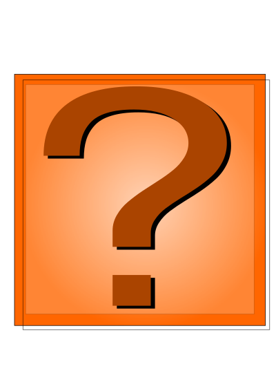 Question Mark Orange Button clipart