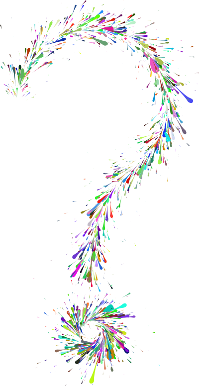 Question Mark Splatter clipart