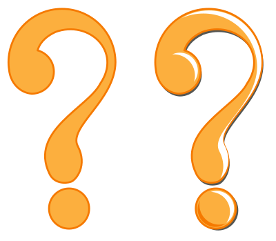 Question Mark symbol flat and glossy clipart