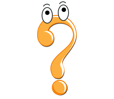 Question Mark Symbol with Cartoon eyes clipart
