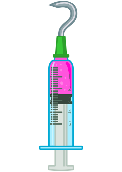 Question mark syringe clipart
