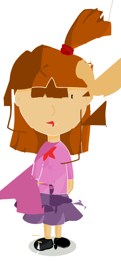 Quiet girl clipart
