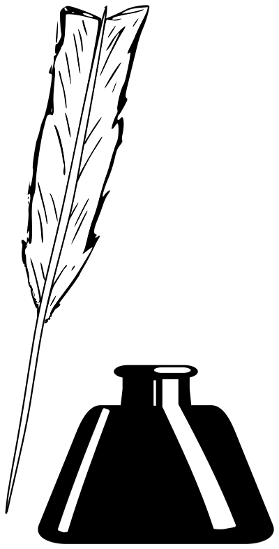Quill and Inkwell clipart