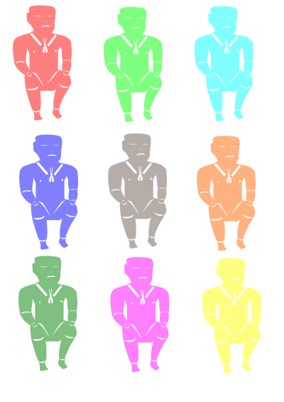 Quimbayas de colores clipart