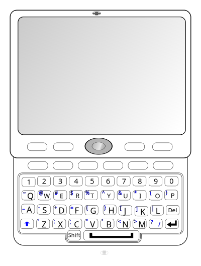 QWERTY Slider Phone clipart