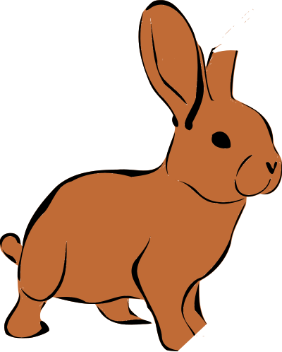 Rabbit brown clipart