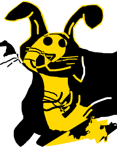 Rabbit doodle clipart