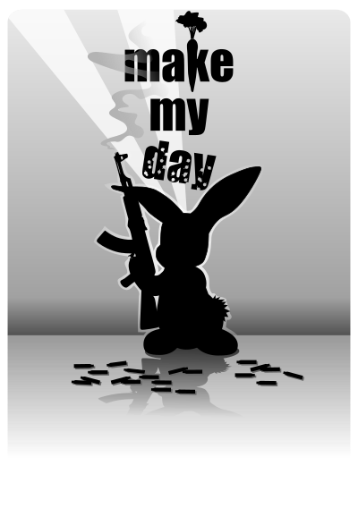 Rabbit-gun clipart