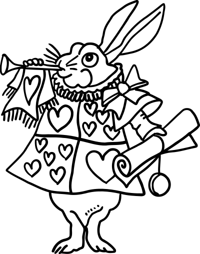 Rabbit herald clipart