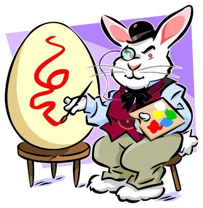Rabbit Painter clipart