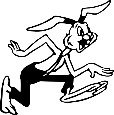 Rabbit running clipart