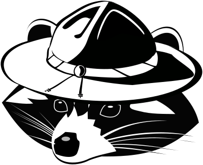 Raccoon scout clipart