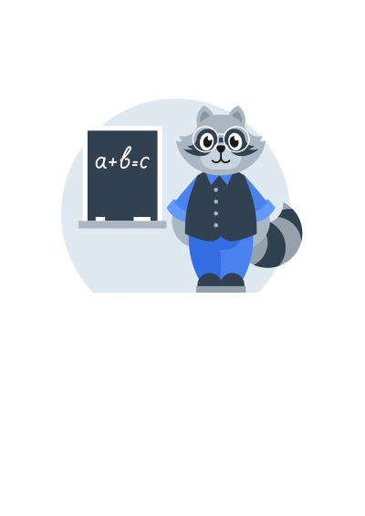Raccoon teacher clipart