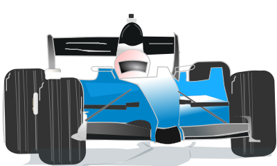 Race car blue clipart