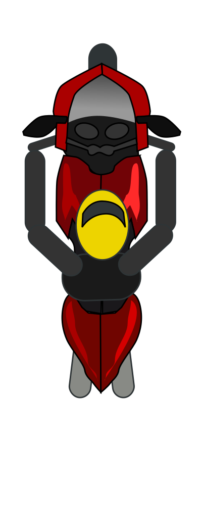 Racing bike top down for games clipart