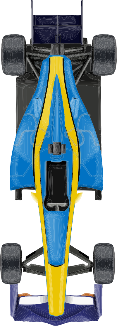 Racing car 16 clipart