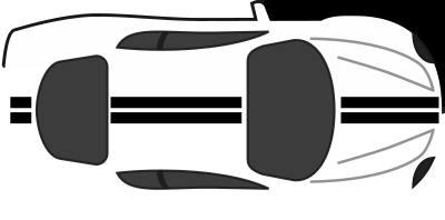 Racing Stripes Car Top View clipart