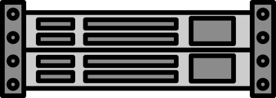 Rack server or synth clipart