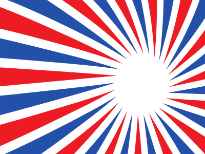 Radial beams background red and blue clipart