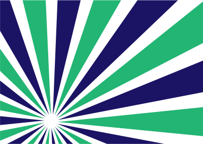 Radial beams green and blue colour clipart