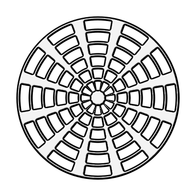 Radial design (silver) clipart